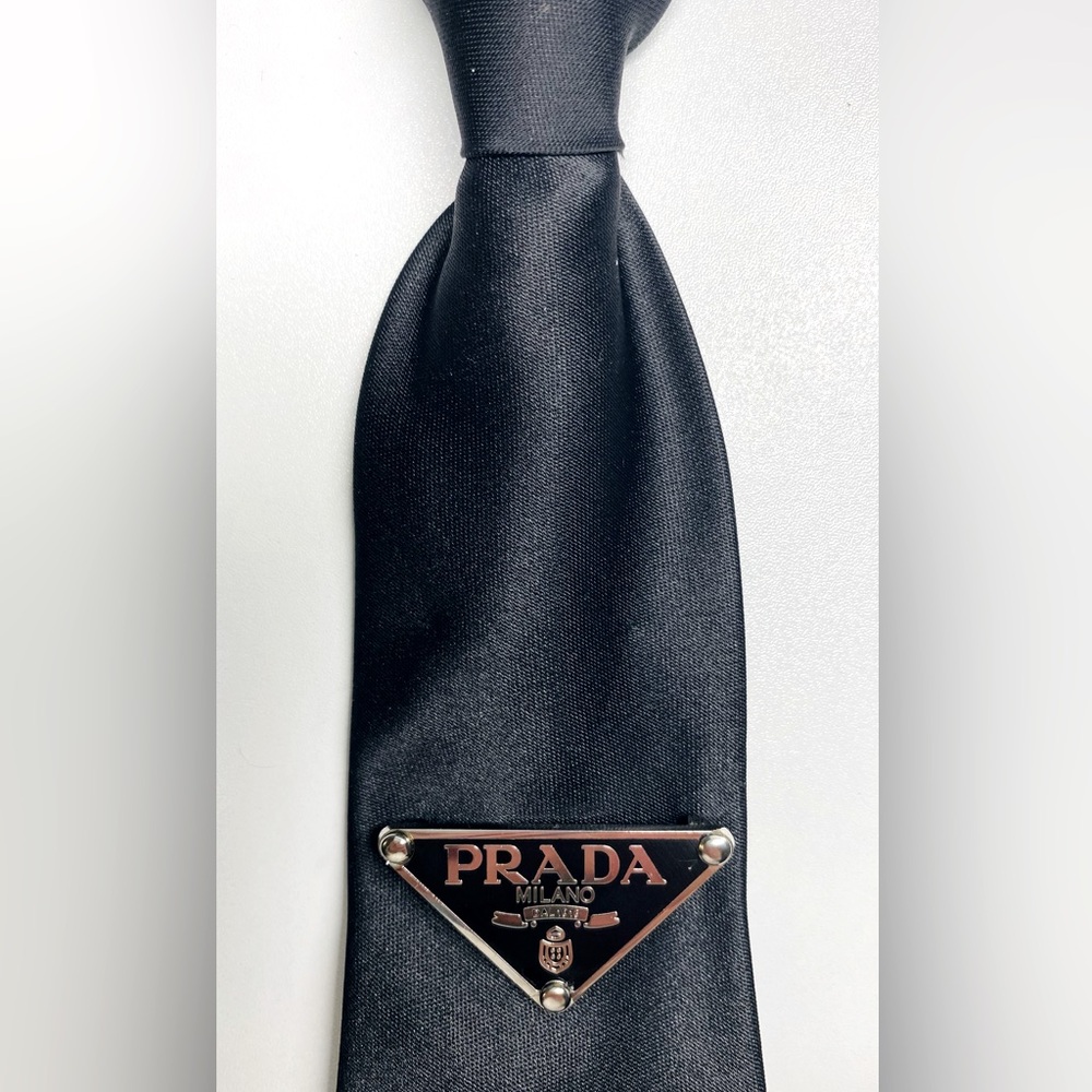Prada Logo Triangle Pin (Great for a tie or shirt)
